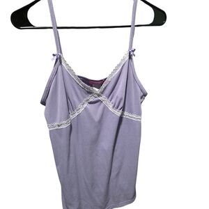 Lavender Lace-Trim Camisole Pajama Top - Brand: